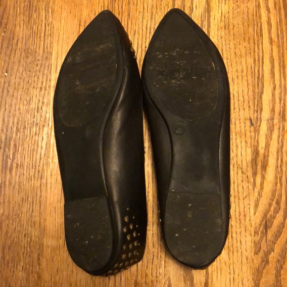 Studded black pointed toe flats - Picture 5 of 5